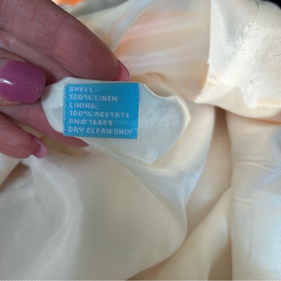 J.McLaughlin Yellow Floral Halter Linen Dress Size 6 - Picture 7 of 10